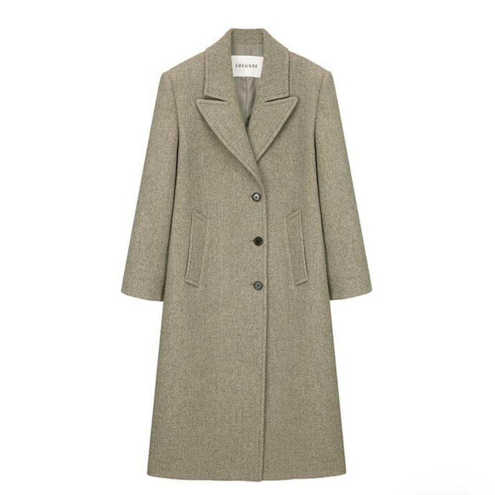 Loeuvre Oversized Herringbone Long Coat